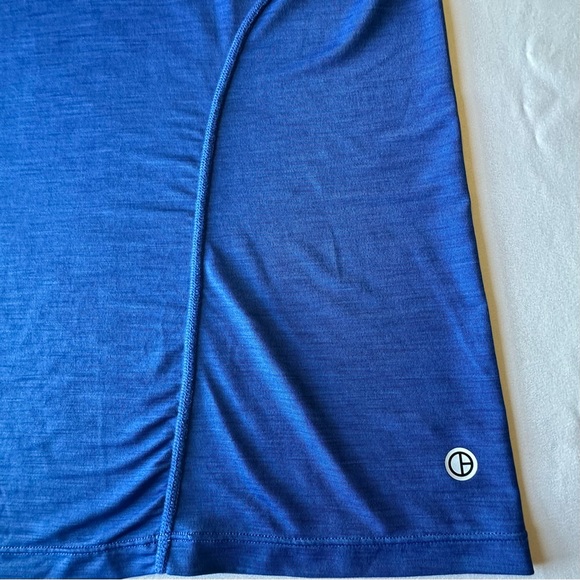 Objet d'Art Womens Tank Top Athletica Workout Gym Blue Neon Yellow Detail Size M - Picture 7 of 12